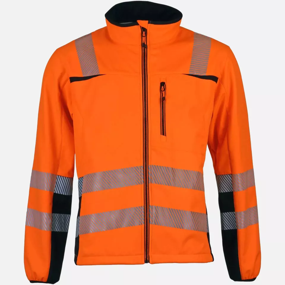 Asatex PTW-SN-ORANGE-SCHWARZ, PREVENT® Trendline Softshell Jacket, image 1, gallery thumbnail
