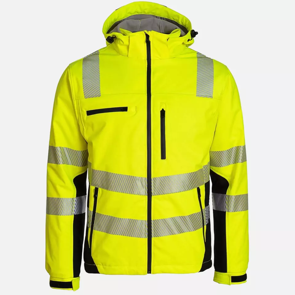 Asatex PTW-SP-GELB-SCHWARZ, PREVENT® Trendline Warnschutz-Softshelljacke, image 1, gallery thumbnail