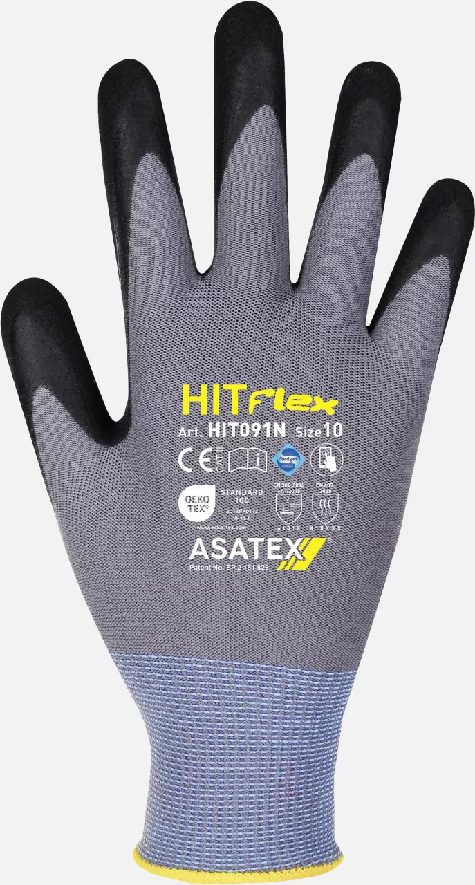 Asatex HIT091N, Dotted Fine Knit Glove, image 1, gallery thumbnail