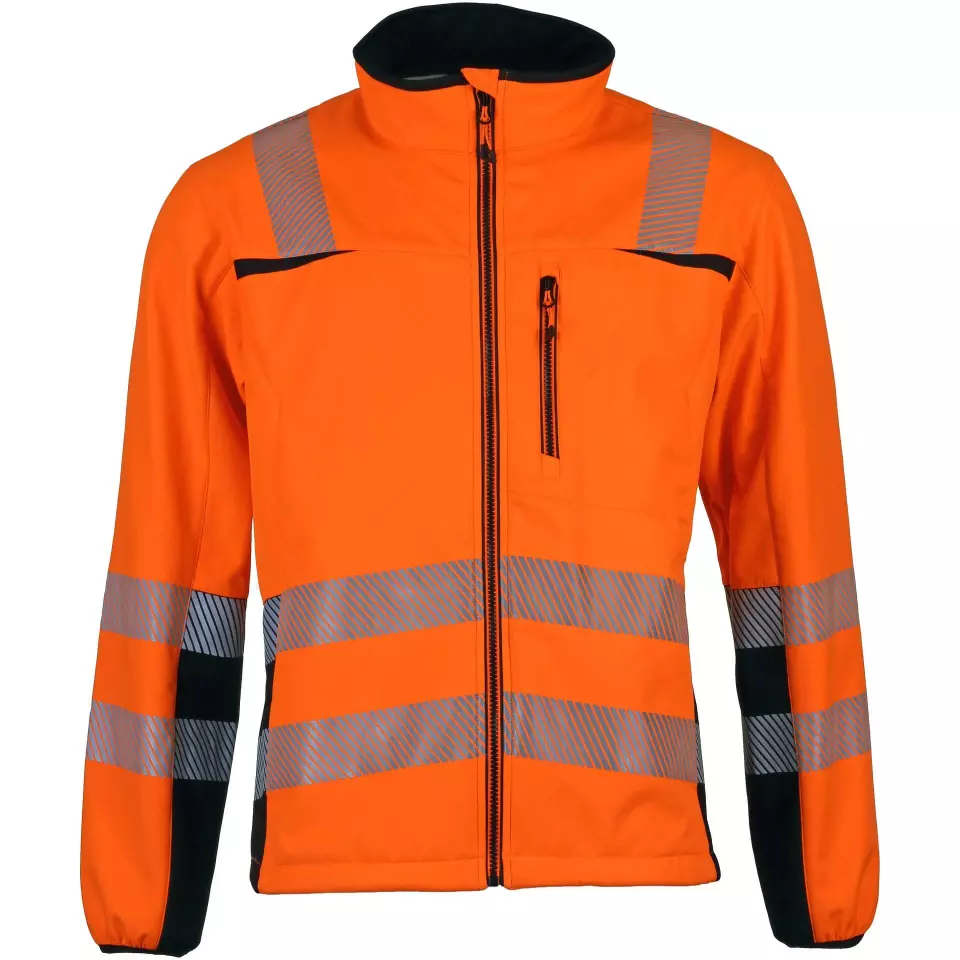 Asatex PTW-SN-ORANGE-SCHWARZ, PREVENT® Trendline Softshell Jacket