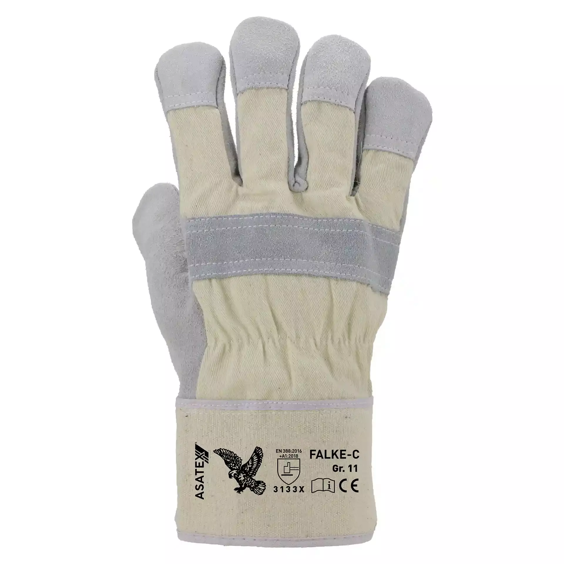 Asatex FALKE-C, Rindspaltleder-Handschuh 11, image 2