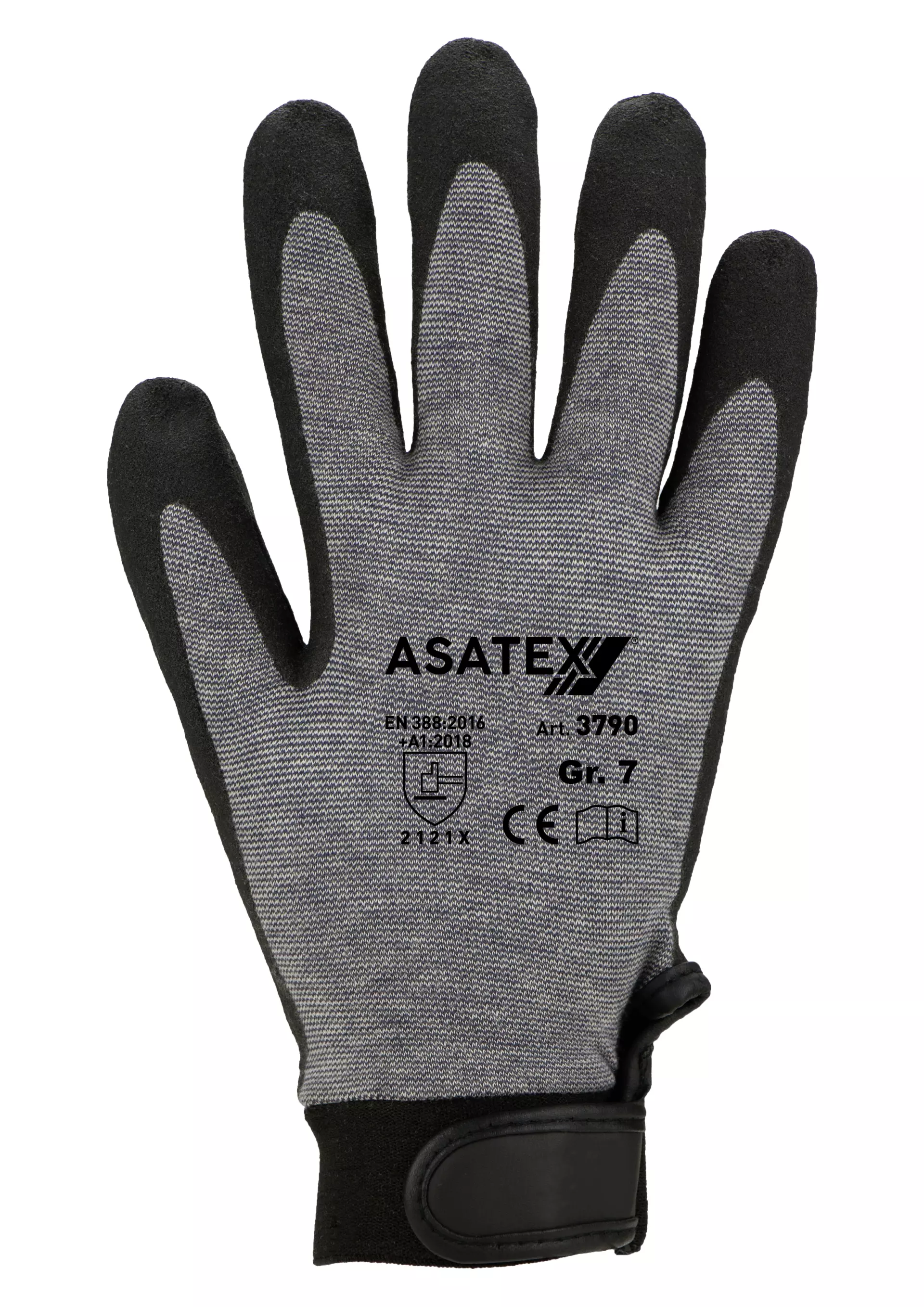 Asatex 3790, Coated Fine Knit Glove, image 1