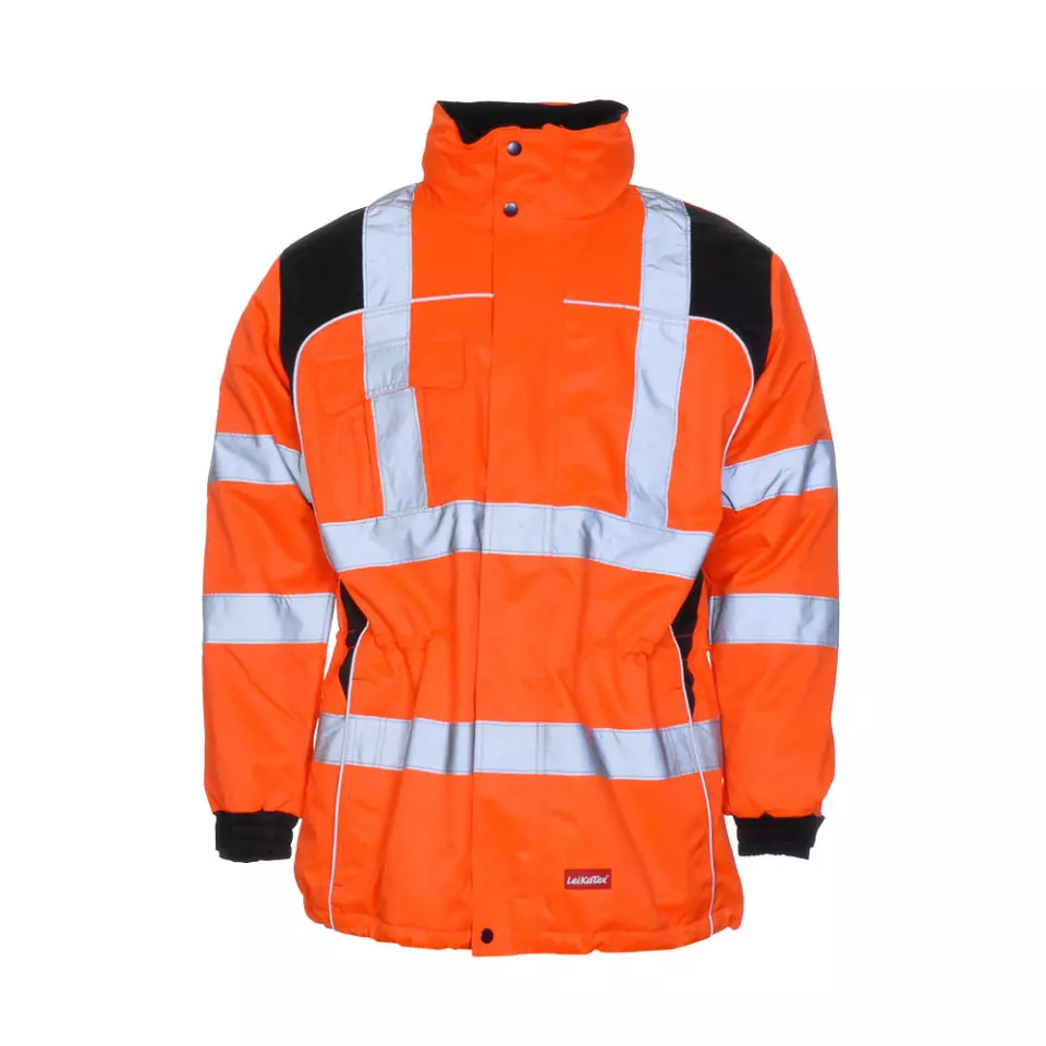 Richard Leipold 480920, LeiKaTex Hi-Vis Parka According to EN ISO 20471 EN 343 Warning Orange Black, image 1, gallery thumbnail