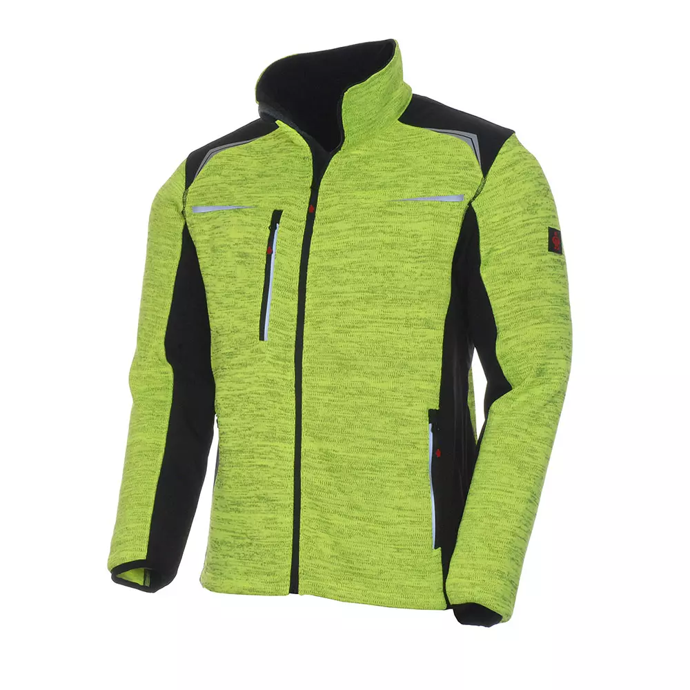 Richard Leipold 490530, LeiKaTex Knitted fleece jacket Refleece yellow mottled, image 1