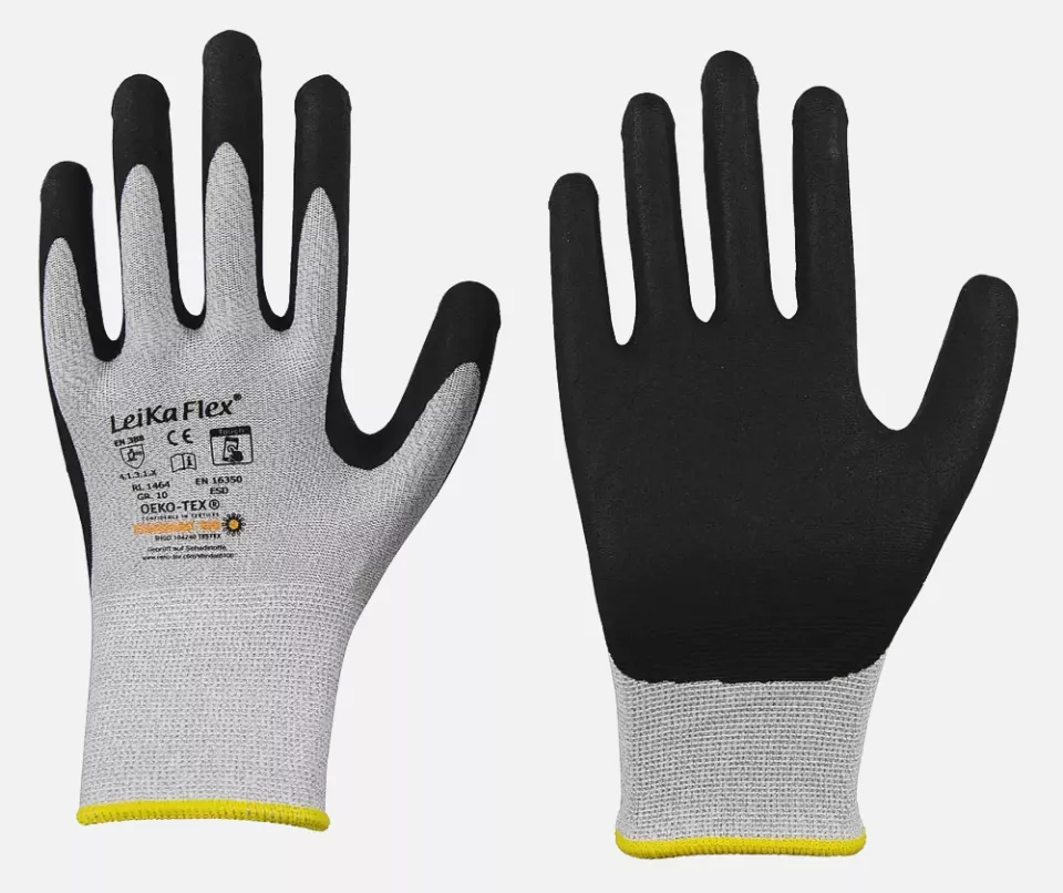 Richard Leipold 1464, LeiKaFlex TOUCH ESD Glove with Nitrile Foam Coating, image 1, gallery thumbnail