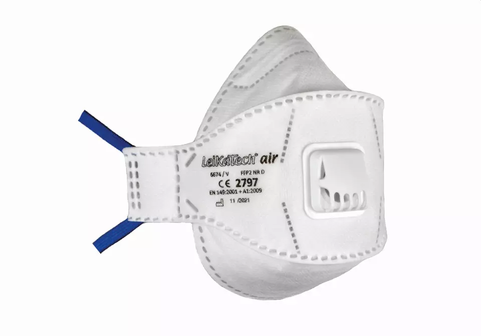 Richard Leipold 6674, Fold Flat Respirator FFP2 NR D with Valve LeiKaTech-Air, image 1, gallery thumbnail