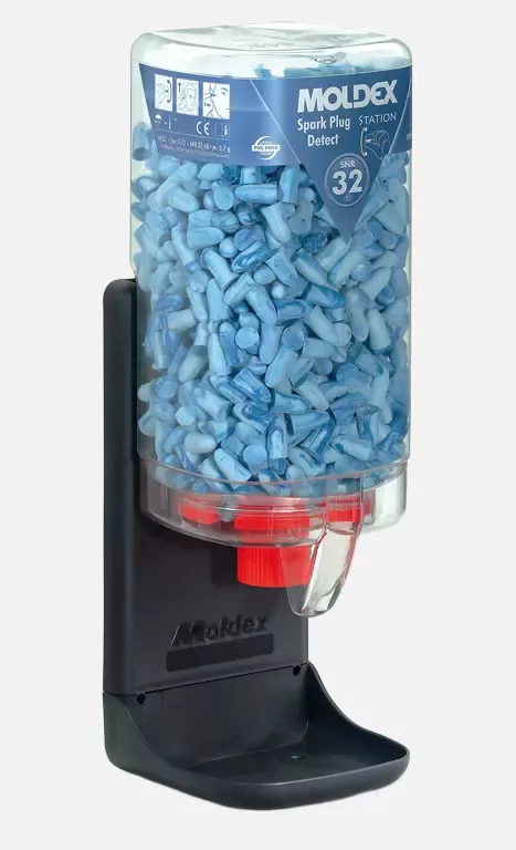 Moldex 827859, Spark Plug Detect Disposable Earplugs in Station, SNR 32dB, Large, image 1