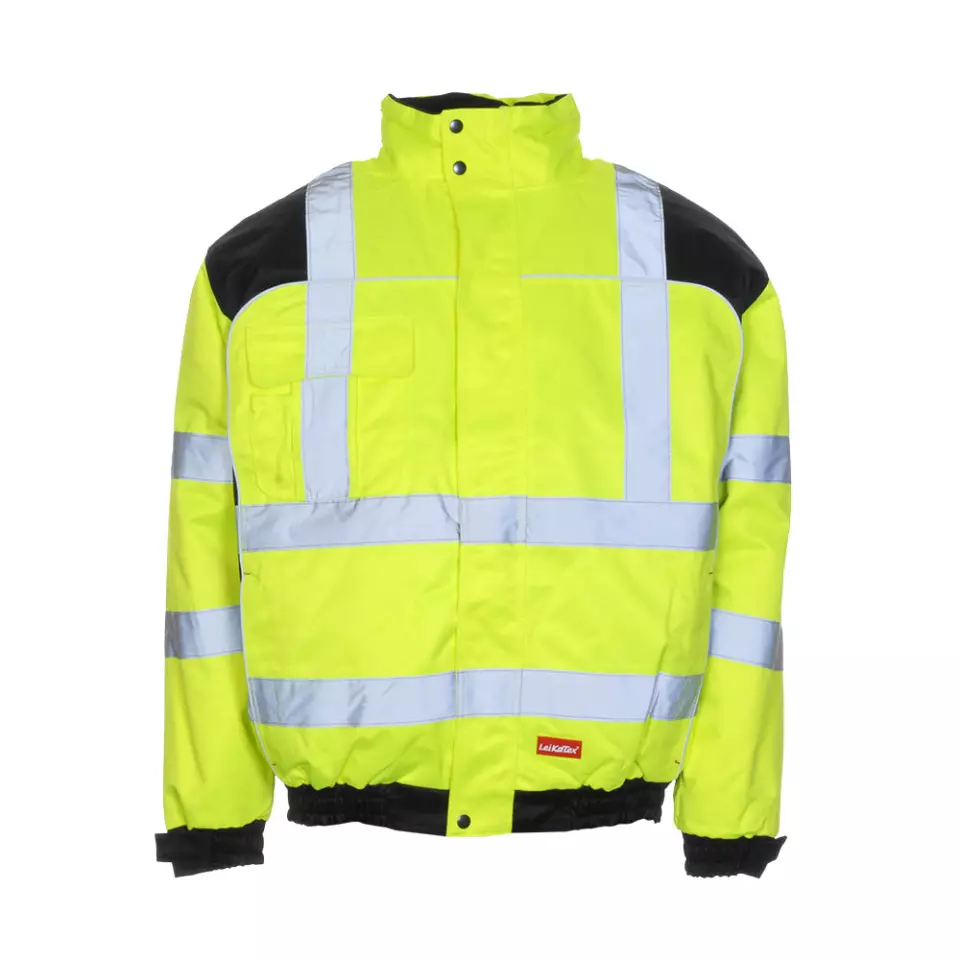 Richard Leipold 480970, LeiKaTex Hi-Vis Pilot Jacket According to EN ISO 20471 EN 343 Neon Yellow Black, image 1, gallery thumbnail