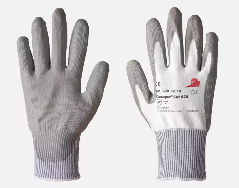 Honeywell 800620, Camapur Cut 620 PU/HPPE Knit Wrist Length 22 - 26cm White/Grey, image 1, gallery thumbnail