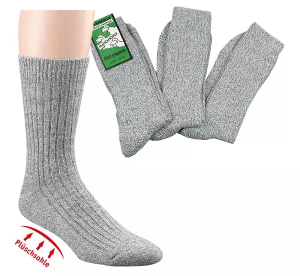 Richard Leipold 2023, Plush Sole Socks with Wool, 30% Wool, 55% Polyacrylic