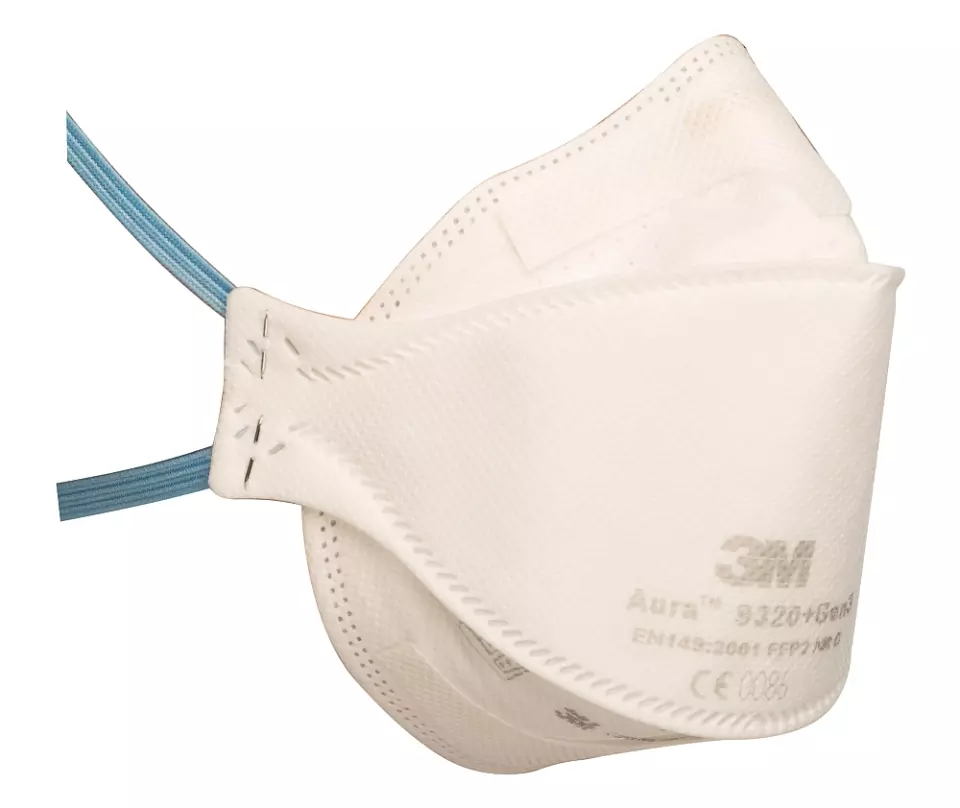 3M 710022, 9320 Aura respirator FFP2NR D up to 10 times the limit value hygienically individually packaged, image 1, gallery thumbnail