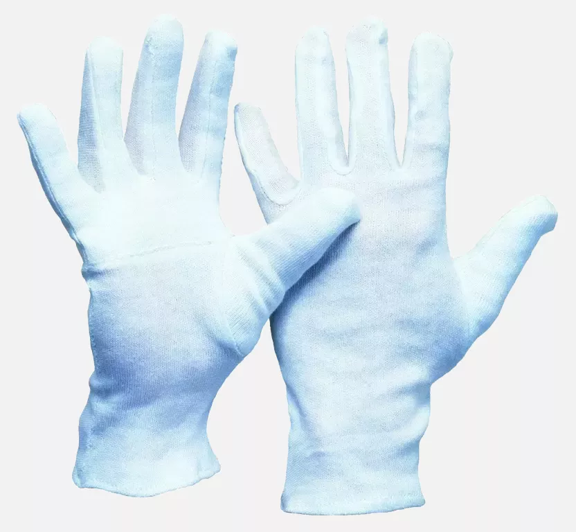 Richard Leipold 1197-8, Cotton Tricot Glove Double Palm and Thumb, Size 8, image 1