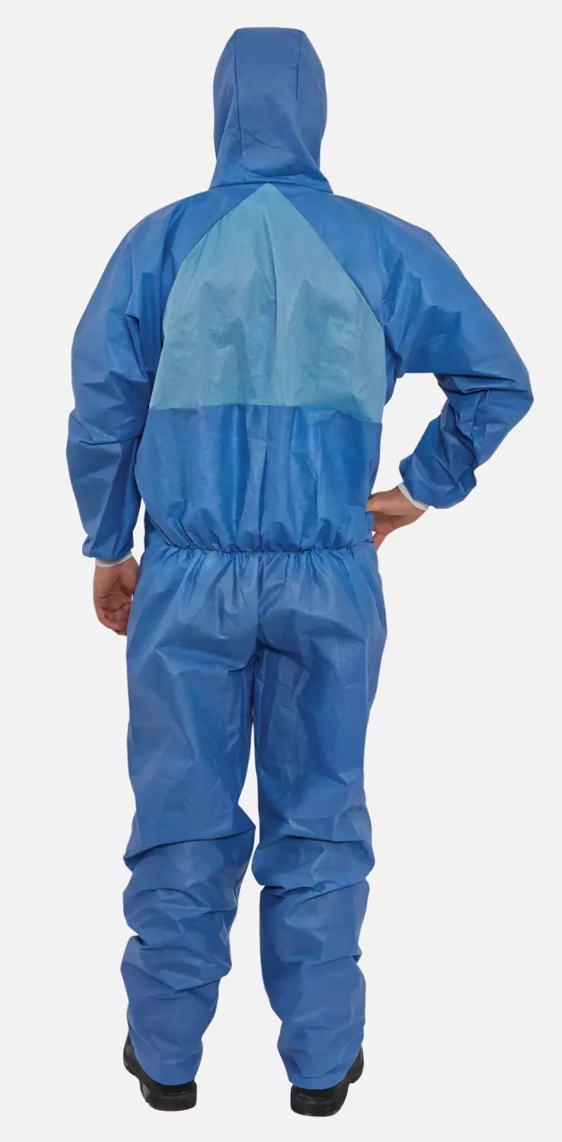 3M 900021, 4532 Protective suit size 4XL blue with light blue back panel type 5/6, image 1, gallery thumbnail