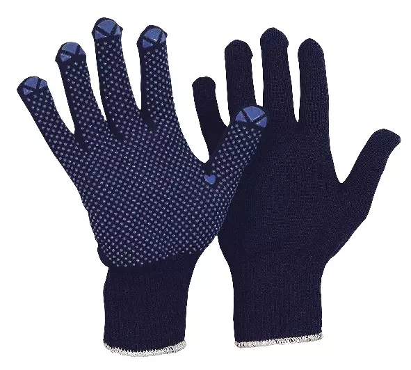 Richard Leipold 1430, Fine Knit Assembly Glove Blue Nylon-Cotton Dotted on One Side CE CAT 2, image 1