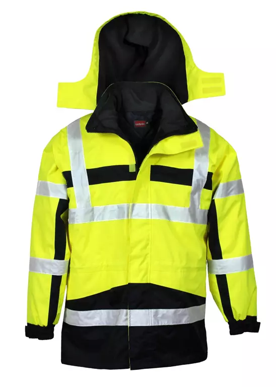 Richard Leipold 480950, LeiKaTex 4-in-1 Hi-Vis Parka Stonefield EN ISO 20471 EN 343 Yellow Navy, image 1