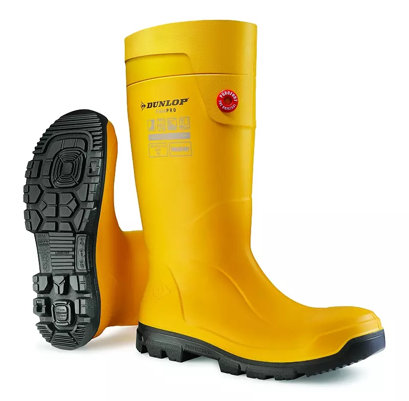 Dunlop 103346, LJ2JF01 S5 Boot PUROFORT FIELDPRO FULL SAFETY Yellow, image 1, gallery thumbnail