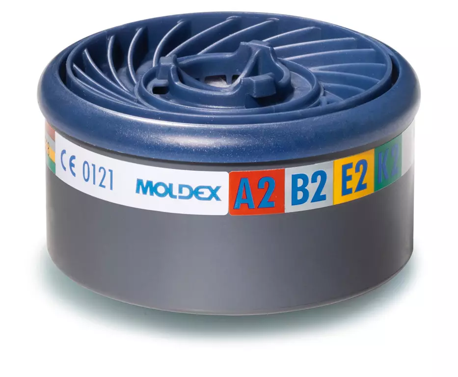 Moldex 829800, Gas filter A2B2E2K2, for series 7000 9000, EasyLock®, organic gases, image 1