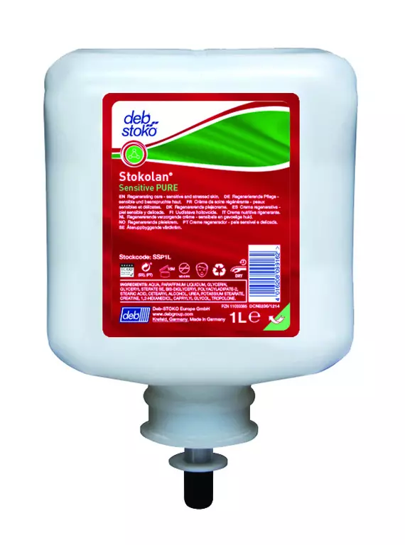 SC Johnson 600128, Stokolan® SSP1L SENSITIVE PURE 1L Regenerating Cream for Sensitive Skin