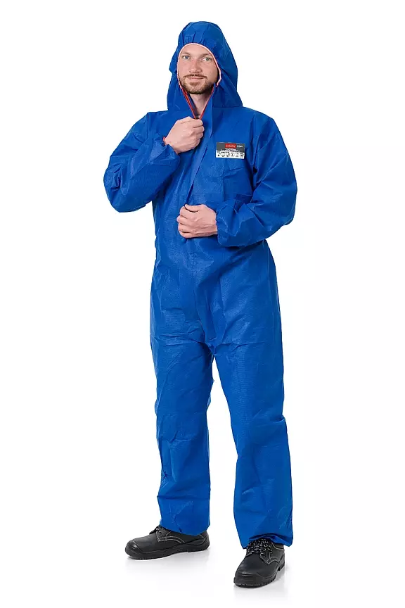 Richard Leipold LeiKaTex FR Disposable Protective Coverall Flame Retardant Blue Type 5 6 PPE Category III