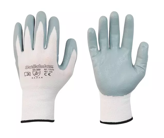 Richard Leipold 1329, Solidstar Nylon Fine Knit Glove with Nitrile Foam Coating, image 1