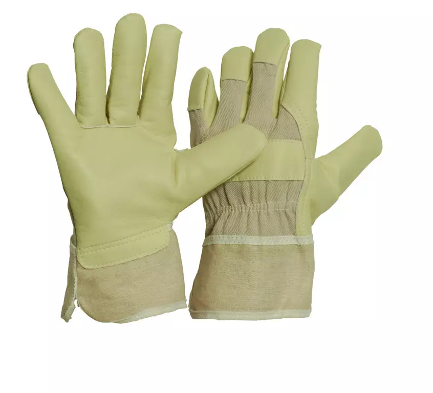 Richard Leipold 1520, Yellow PU Glove with Cotton Back and Cuff Size 10 CE CAT 2, image 1