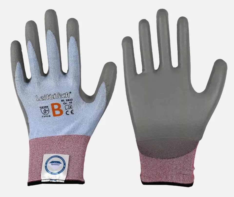 Richard Leipold 1622, LeiKaTech Dyneema Diamond PU Cut Protection Glove Cut Resistance Level B, image 1, gallery thumbnail