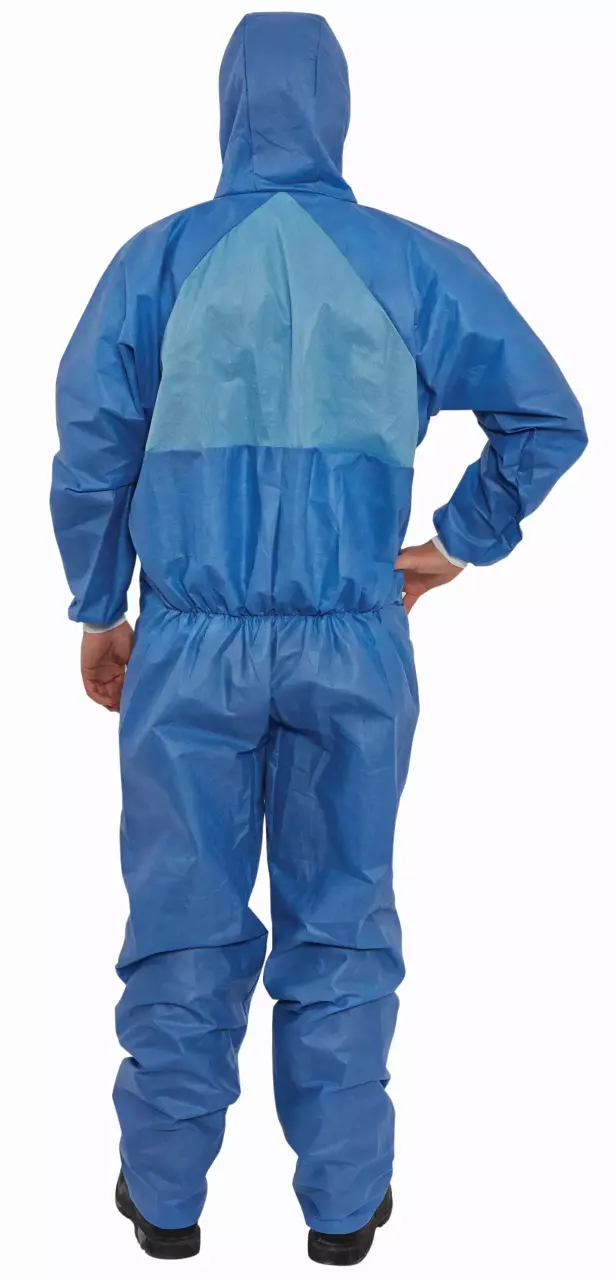 3M 900020, 4532 Protective suit size 3XL blue with light blue back panel type 5/6, image 1, gallery thumbnail