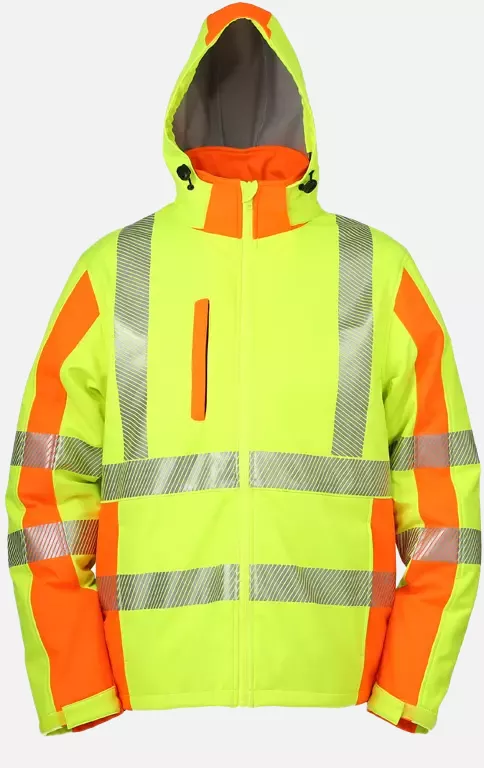 Richard Leipold 490790, LeiKaTex Softshell Hi-Vis Winter Jacket EN ISO 20471 Neon Yellow Hi-Vis Orange, image 1