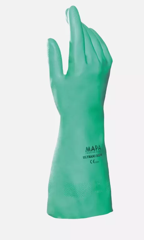 MAPA 810492, ULTRANITRIL 492, Single Pack Nitrile, Straight Cuff, Textured, 32cm, Green, image 1