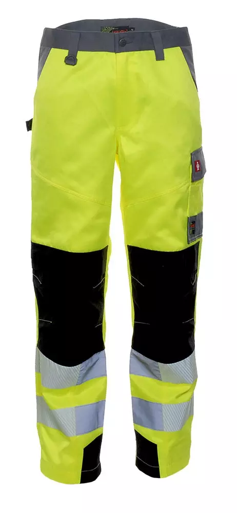 Richard Leipold 107246, LeiKaTex BRIGHT LINE Bundhose EN ISO 20471 Klasse 2 neongelbgrau