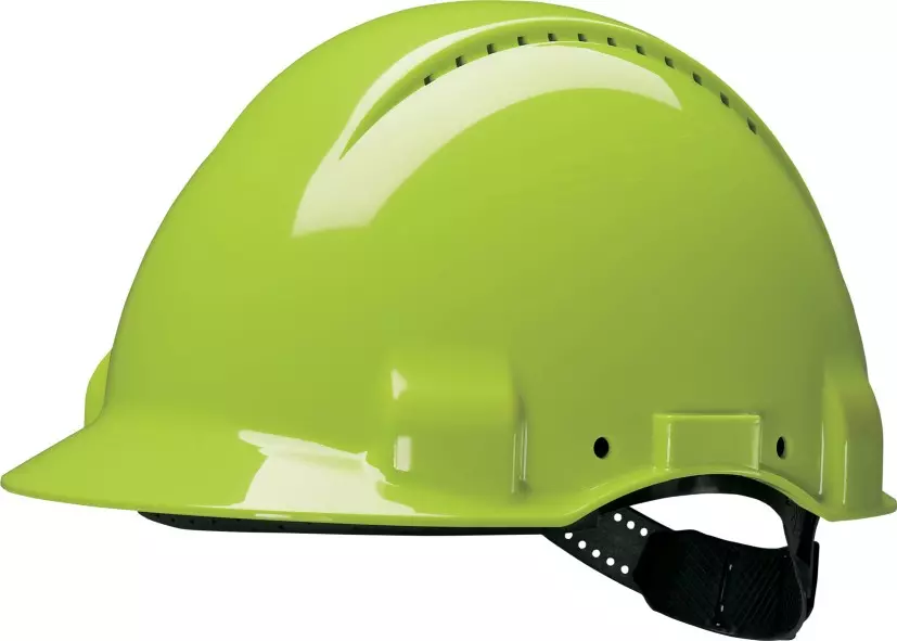 3M 780058, G30DUG G3000D Safety Helmet Green, ABS, Ventilated with Sweatband, image 1