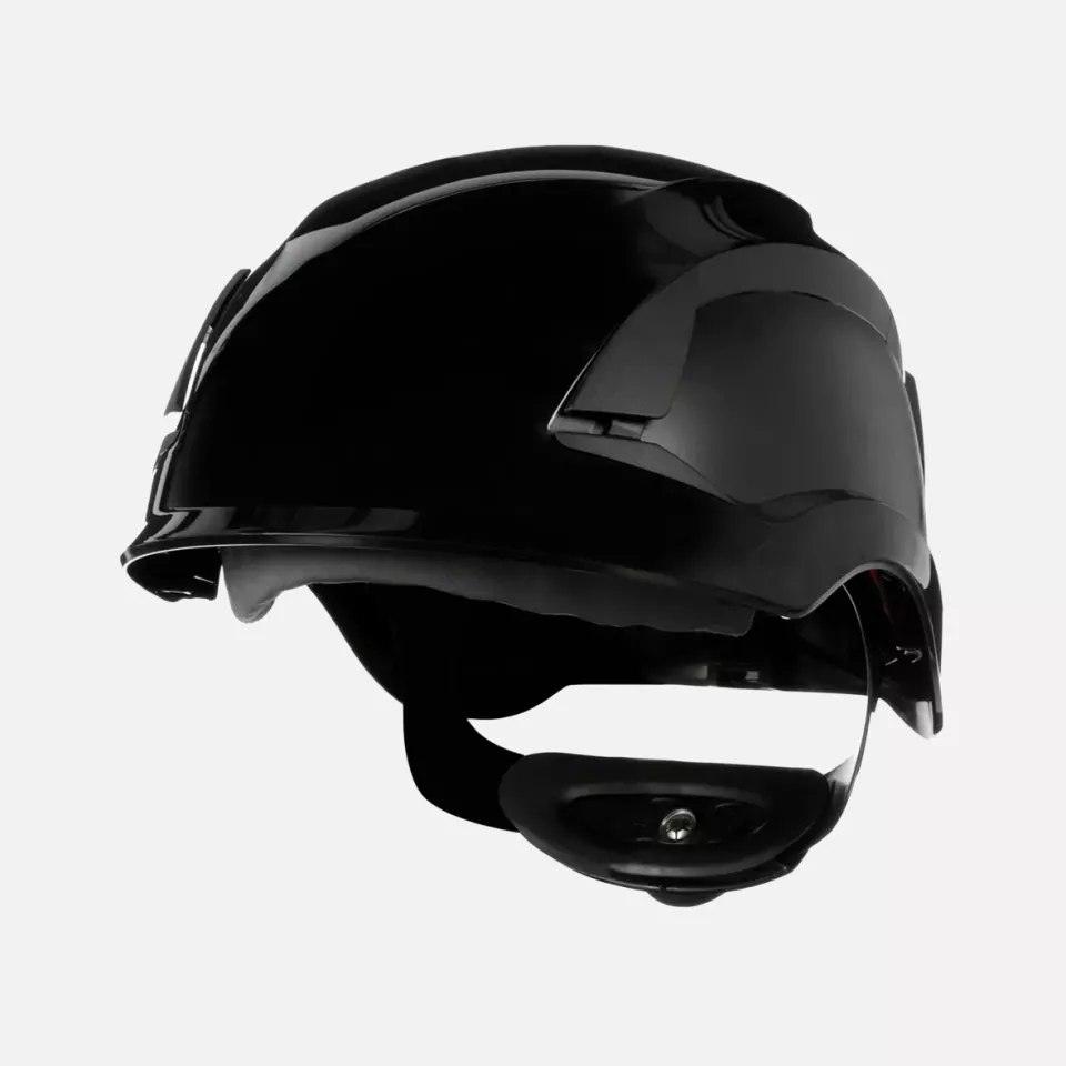 3M 780381, SecureFit Black Safety Helmet X5512NVE-CE-4 Non-Vented CE 4-Point Ratchet, image 1, gallery thumbnail