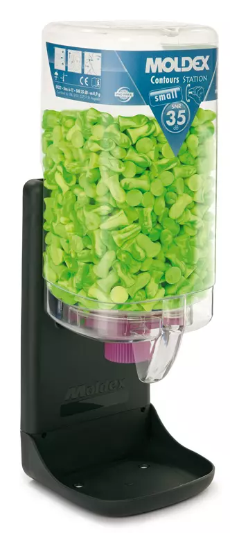 Moldex 827453, Contours Small Disposable Earplugs in Dispenser, Large SNR 35dB