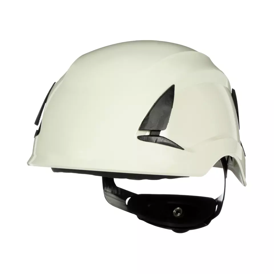 3M 780380, SecureFit White Safety Helmet X5501NVE-CE-4 Non-Vented CE 4-Point Ratchet, image 1, gallery thumbnail