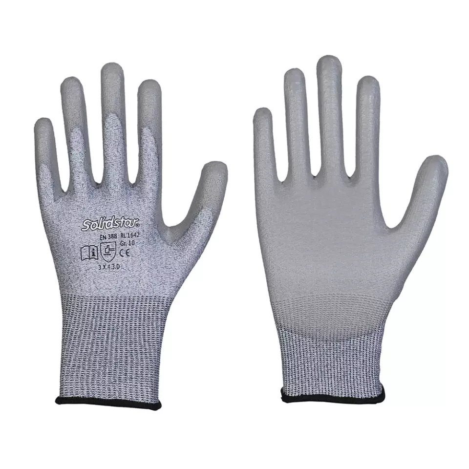Richard Leipold 1642, Solidstar Cut Protection Glove PU Coating Level D, image 1, gallery thumbnail