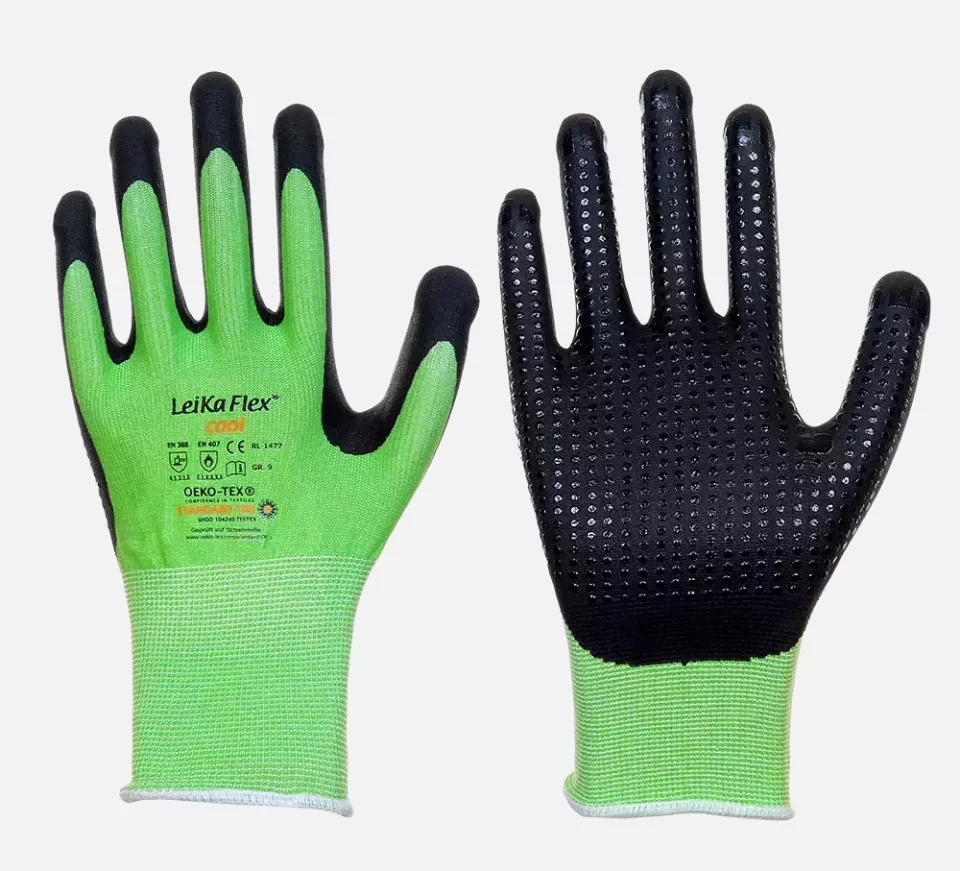 Richard Leipold 1477, LeiKaFlex COOL Fine Knit Glove with Nitrile Microfoam Coating, Dots, image 1, gallery thumbnail