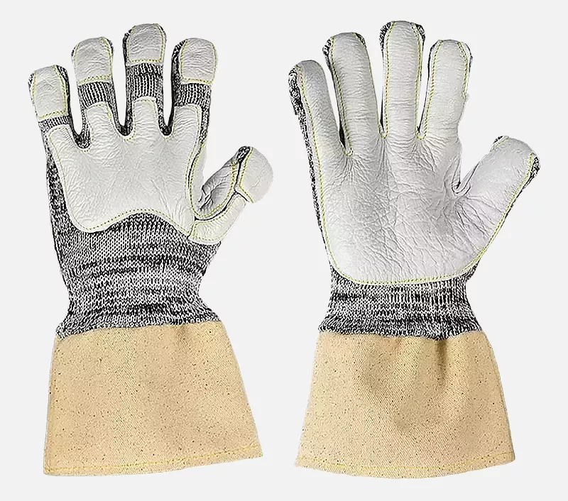 Richard Leipold 1317, Cut Resistant Glove Protect Pro Plus with Cotton Cuff and Grain Leather Reinforcement, image 1