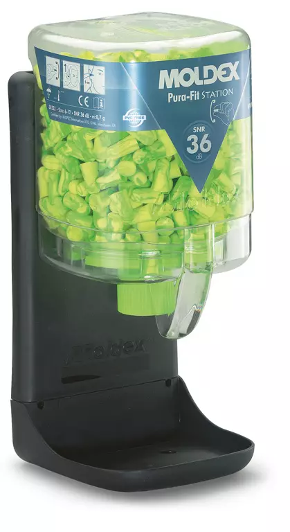 Moldex 827725, Pura-Fit Disposable Earplugs in Station, Small SNR 36 dB 250 Pairs, image 1
