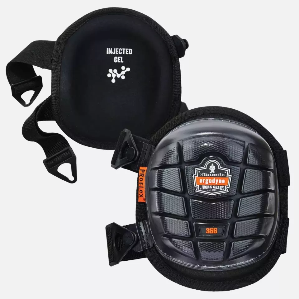 Ergodyne 6627, ProFlex 355 Injected Gel Knee Pads Short Hard Cap, image 1, gallery thumbnail