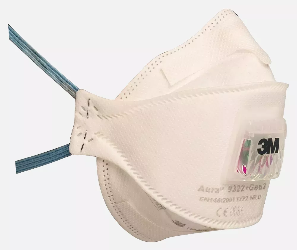 3M 710023, 9322 GEN3 Aura respirator FFP2 NR D with comfort valve up to 10 times the OEL, image 1