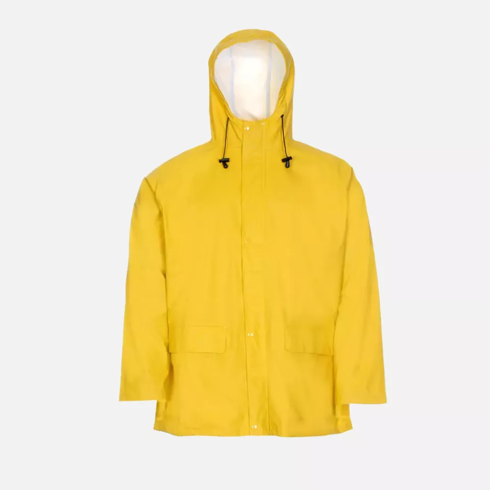Richard Leipold 4120, Yellow Stretch PU Rain Jacket, image 1, gallery thumbnail
