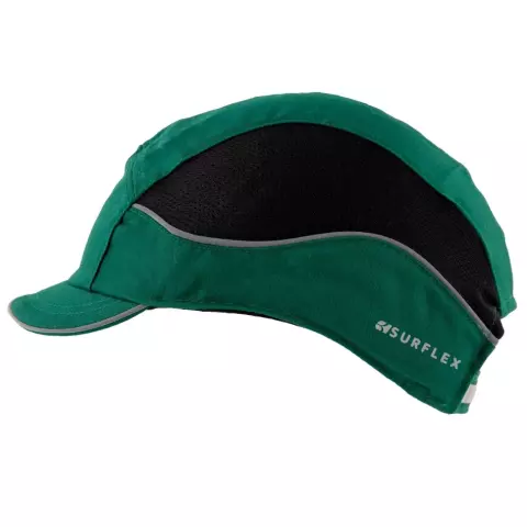 Surflex AIR+ anti-shock cap, Short visor 3 cm, Green