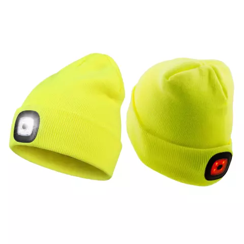Surflex Anti-shock beanie, 2 LEDs, Front / back, Yellow