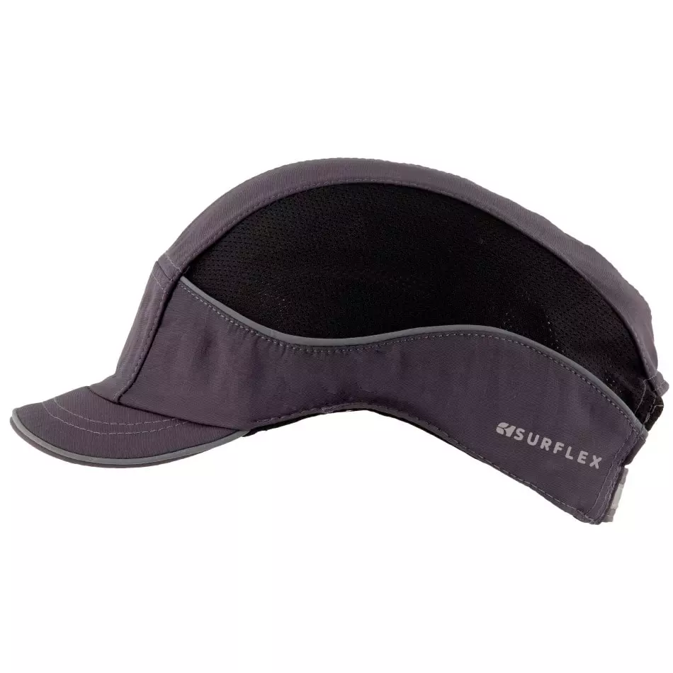 Surflex AIRC03V03, AIR+ anti-shock cap, Short visor 3 cm, Grey