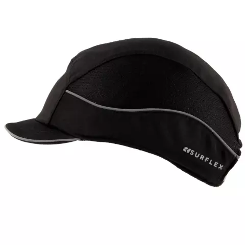 Surflex AIR+ anti-shock cap, Short visor 3 cm, Black