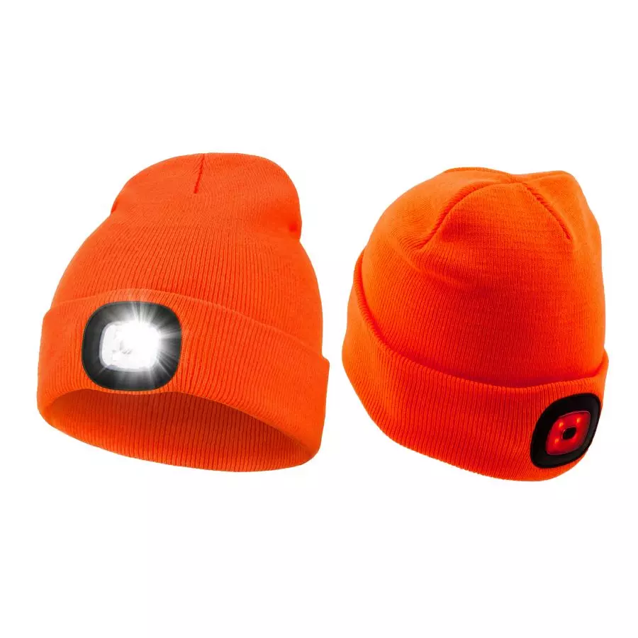 Surflex BONC06L07, Anti-shock beanie, 2 LEDs, Front / back, Orange, image 1, gallery thumbnail