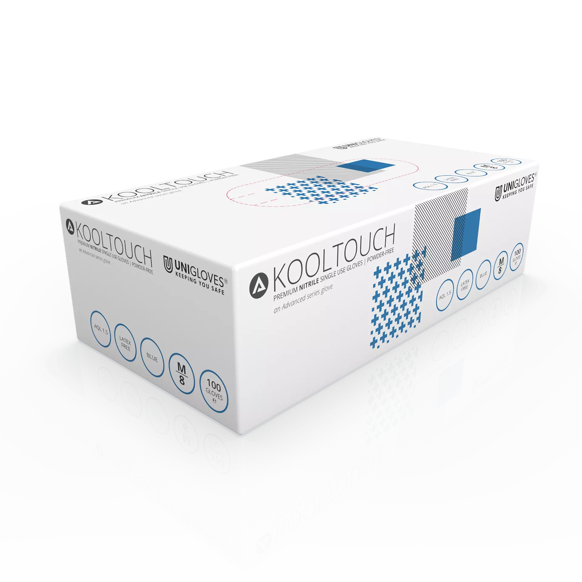 Unigloves GM004, Advanced Premium quality blue nitrile gloves, image 1