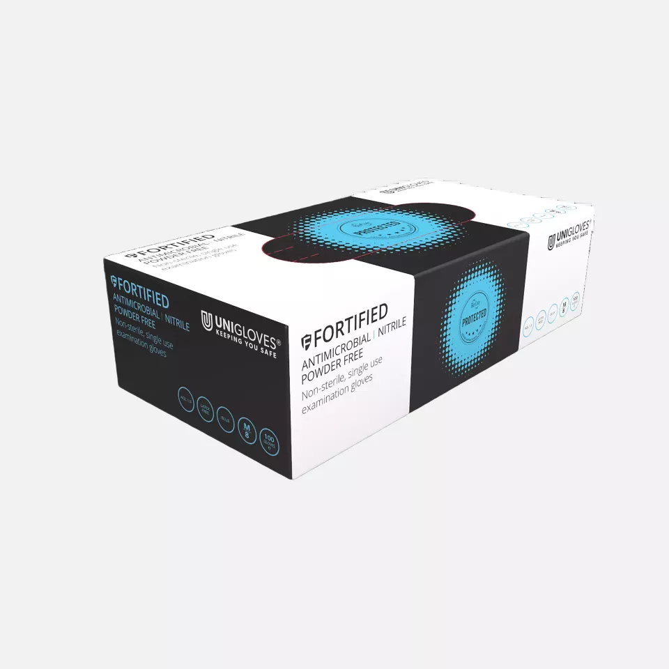 Unigloves GF001, Fortified Antimikrobielle Nitrilhandschuhe, image 1, gallery thumbnail