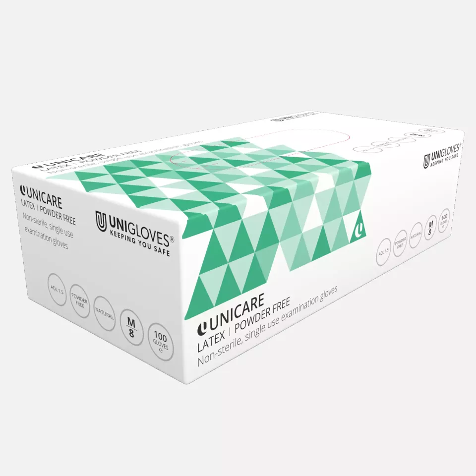 Unigloves GS001, Unicare Latex gloves, image 1, gallery thumbnail