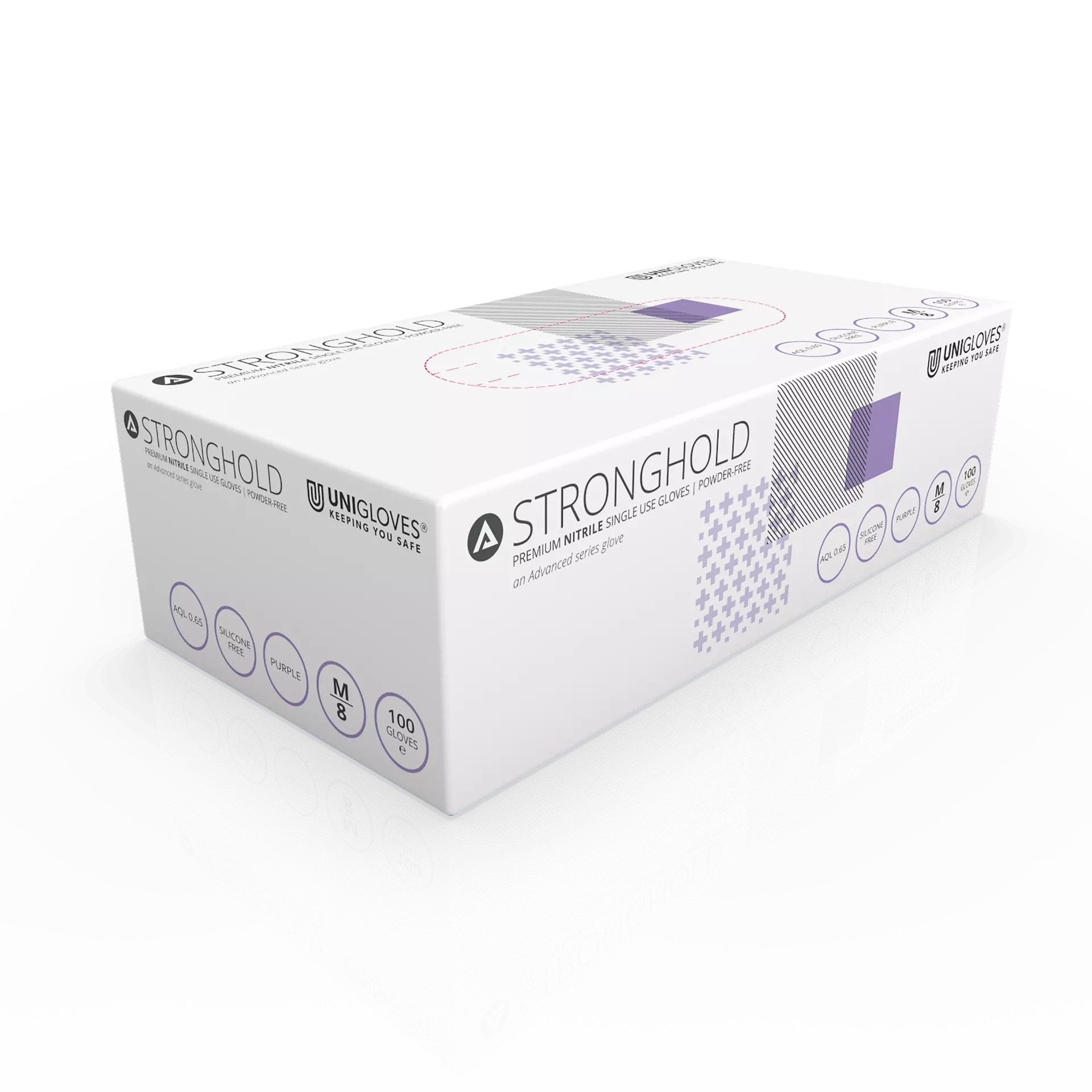 Unigloves GM006, Advanced Heavy duty purple nitrile gloves, image 1